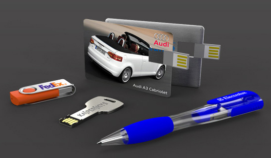 branded USB flash drives for client gifts