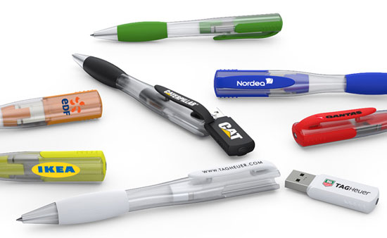 Ink USB Flash Pens with innovative magnetic mechanicsm